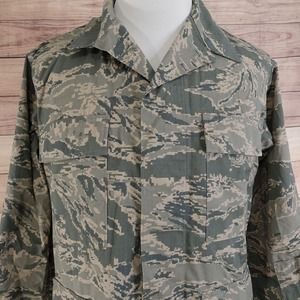 US AIR FORCE TIGER STRIPE CAMO UTILITY RIPSTOP COAT AMERICAN APPAREL 44S